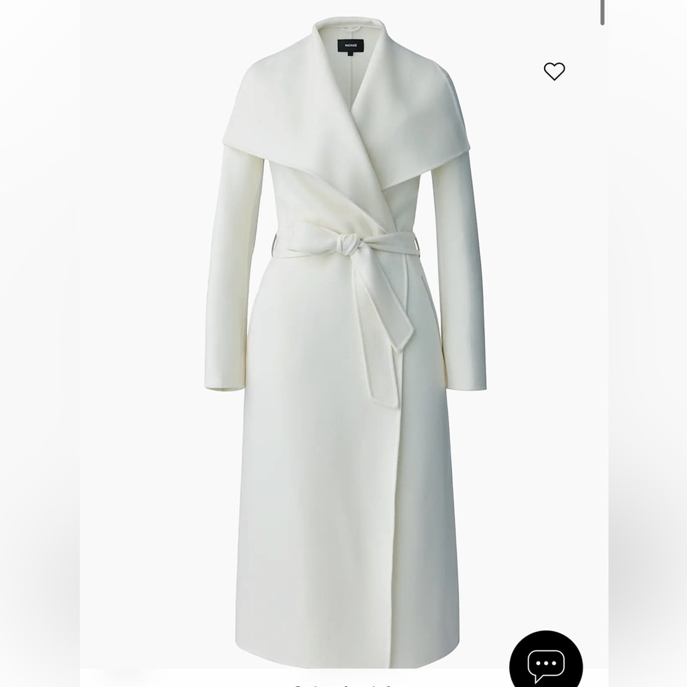 Elegant White Wrap Coat